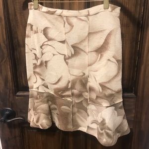 Anthropologie knee-length floral skirt